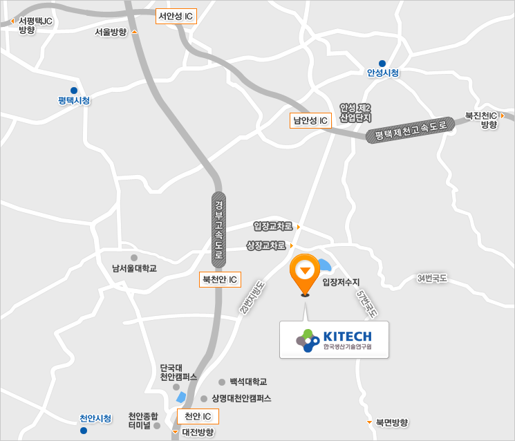 천안본원(지속가능기술연구소) 지도